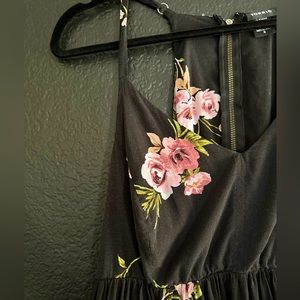 Strap floral tank top